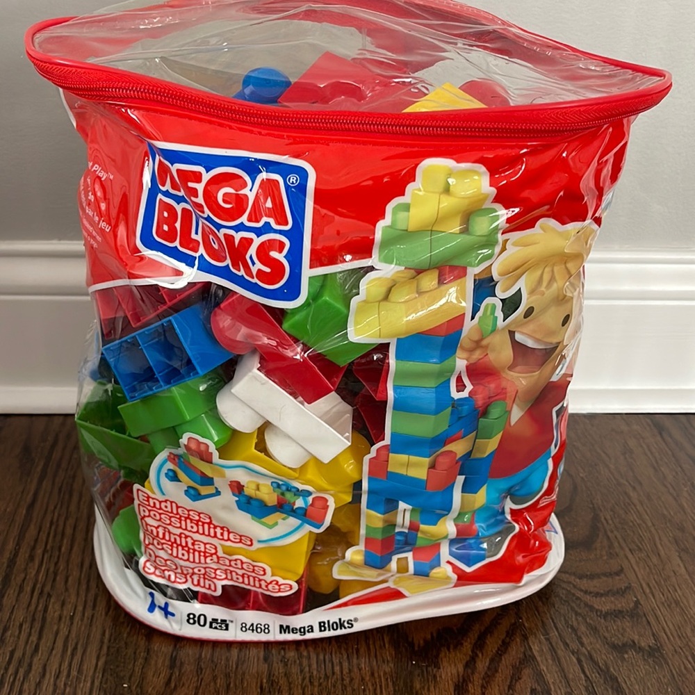 Mega blocks. 1yr+. #8468. Multi color. Actually contains 85pcs